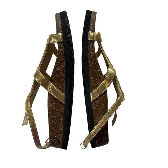 Birkenstock Betula Sandals Gold Rhinestone Leather Ankle Strap Women's 39 Shoes - Picture 7 of 10